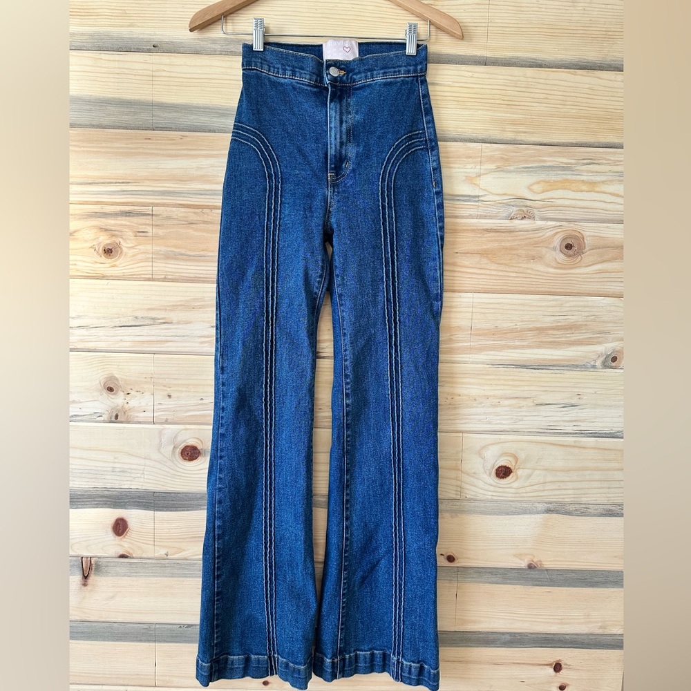 REVICE Blue Flare Jeans - Picture 4 of 13